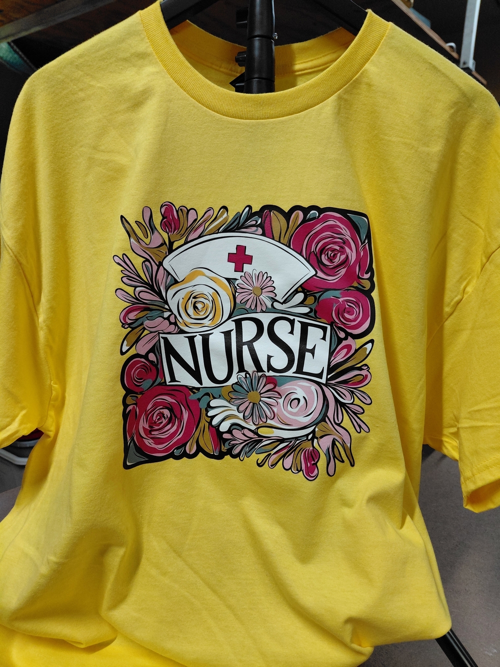 T-shirt 2XL Womens Yellow Gildan Heavy Cotton "Nurse" Colorful New